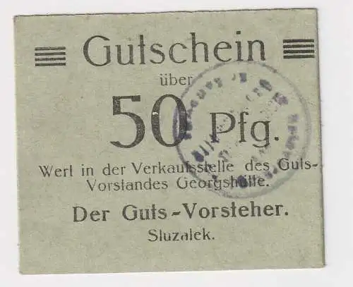 50 Pfennig Banknote Notgeld Gutsvorstand Georgshütte Sluzalek (168441)