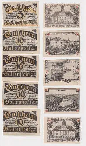 6 Banknoten Notgeld des Kreis Ballenstedt 1921 (168531)