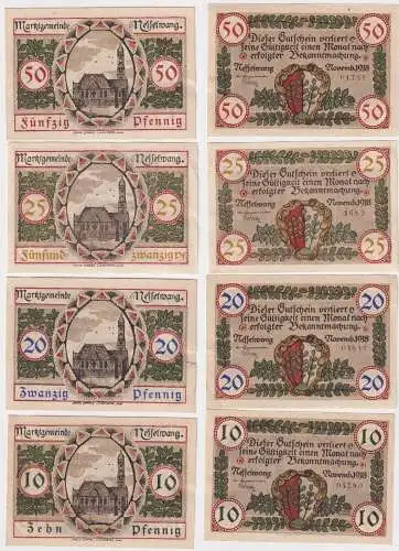 4 Banknoten Notgeld Stadt Nesselwang November 1918 (168431)