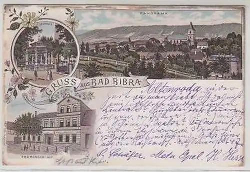 44380 Ak Lithographie Gruß aus Bad Bibra 1898