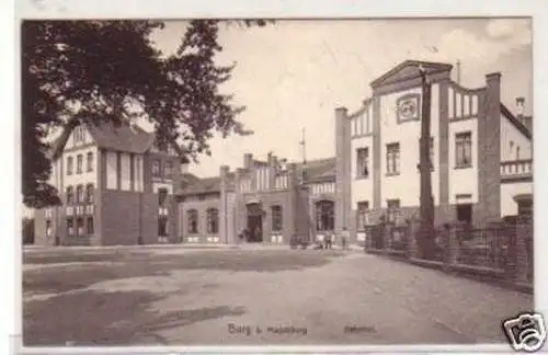 34075 Ak Burg b. Magdeburg Bahnhof 1910