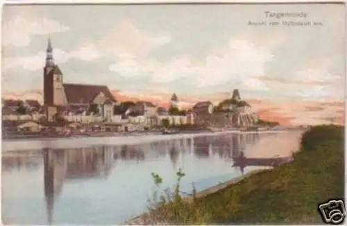 20978 Ak Tangermünde Ansicht vom Hafendeich aus 1910