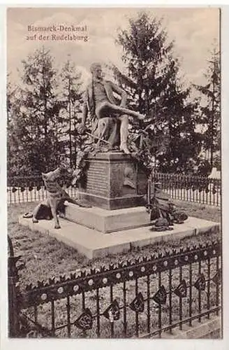 36294 Ak Bismarck Denkmal auf der Rudelsburg um 1910