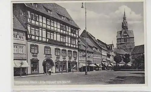 36005 Ak Osterode Harz alte Häuser am Markt 1939