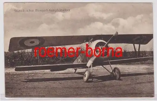 82806 Ak französischer Nieuport Kampfeinsitzer Flugzeug um 1915