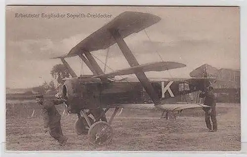 65533 W. Sanke Ak erbeuteter englischer Sopwith Dreidecker im 1. Weltkrieg