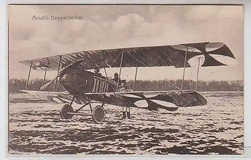 65534 W. Sanke Ak Deutscher Aviatik Doppeldecker im 1. Weltkrieg