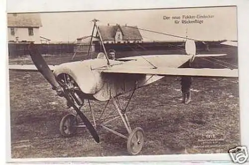 30990 Ak neuer Fokker Eindecker für Rückenflüge um 1910