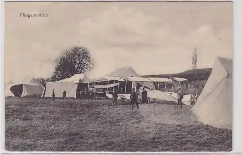 60075 AK Das Deutsche Heer im Felde, Bilder vom Kriegsschauplatz Fliegerstation