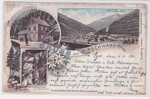 13764 Ak Gruß aus Hirschwang Niederösterreich 1900