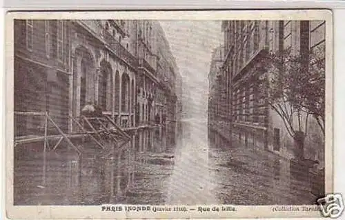 19724 Ak Paris Inondé (Janvier 1910) Rue de Lille