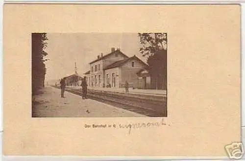 10995 Ak Bahnhof in Guignecourt Frankreich 1915