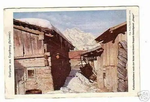 schöne Ak Schweiz Dorfpartie aus Engelberg um 1920