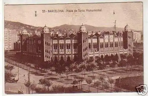 31167 Ak Barcelona Plaza de Toros Monumental 1931