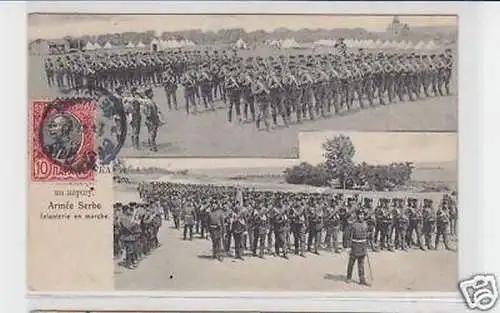 33353 Ak Serbische Armee Infanterie Parade 1909