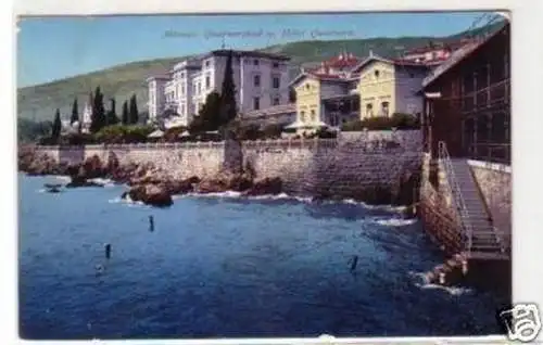 30774 Ak Abbazia Quarnerobad u. Hotel Quarnero 1911