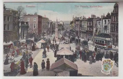 70944 Ak Taunton, The Parade, Market Day 1911