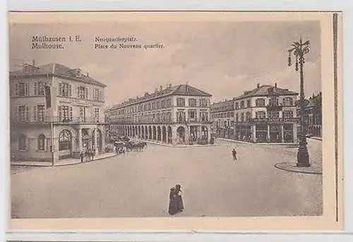 57336 Ak Mülhausen im Elsass Neuquartierplatz um 1920