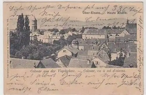 02335 Ak Colmar aus der Vogelschau Oberelsass 1906