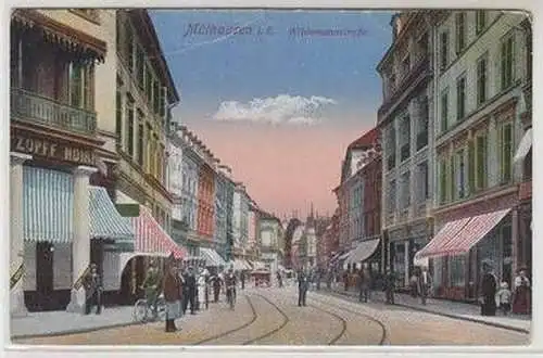 54527 Feldpost Ak Mülhausen im Elsass Wildemannstrasse 1917