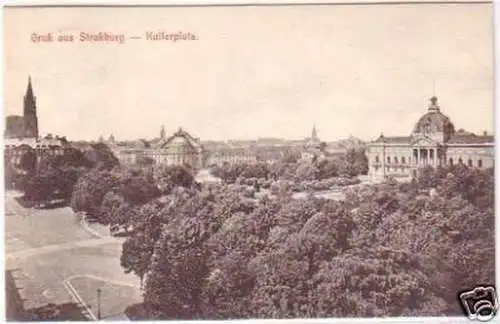 20780 Ak Gruß aus Straßburg Kaiserplatz 1907