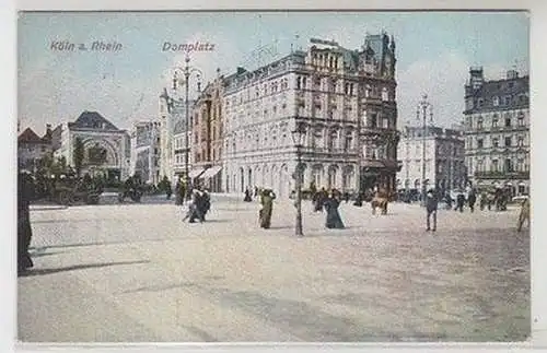 41215 Ak Köln am Rhein Domplatz 1911