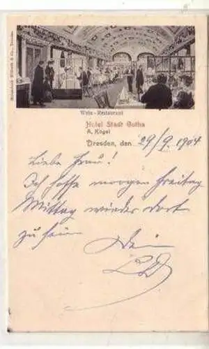 48930 Ak Dresden Hotel Stadt Gotha 1904