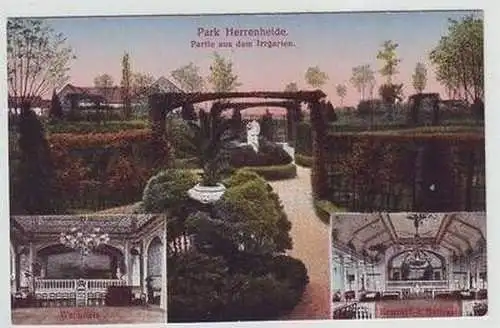 52354 Ak Park Herrenheide Partie aus dem Irrgarten um 1923