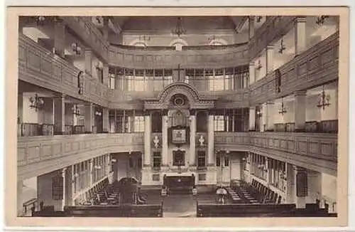 24610 Ak Kirche Waldheim Innenansicht mit Altar um 1930