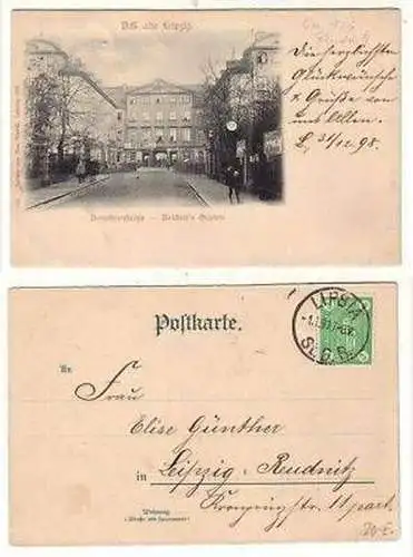 14843 Ak Leipzig Dorotheenstraße Reichelts Garten 1898