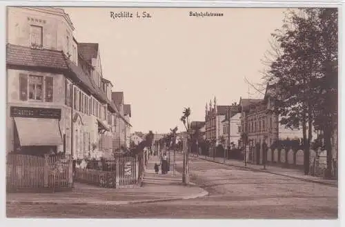 78597 Ak Rochlitz in Sachsen Bahnhofstrasse um 1930