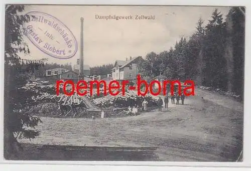 73993 Ak Dampfsägewerk Zellwald bei Siebenlehn 1913