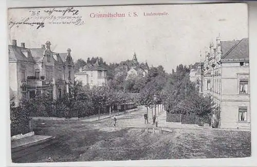 71789 Ak Crimmitschau i. S., Ansicht Lindenstraße, 1910