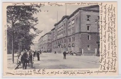 95409 Ak Leipzig Promenade mit Hauptzollamt 1905