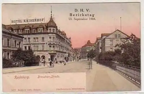 39918 Ak Radeberg Dresdner Straße Hotel Kaiserhof 1908