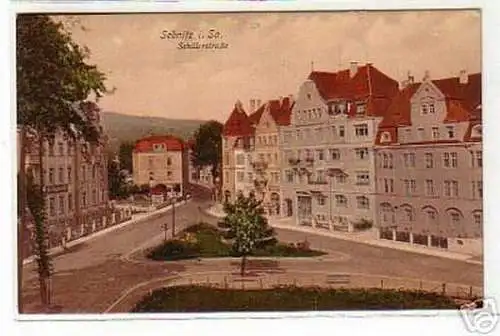 10254 Ak Sebnitz in Sachsen Schillerstrasse um 1910