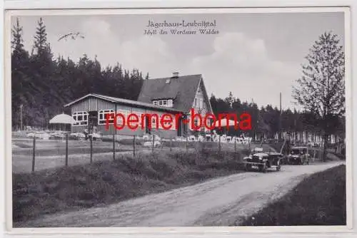 69809 Foto Ak Jägerhaus Leubnitztal - Idyll des Werdauer Waldes 1935