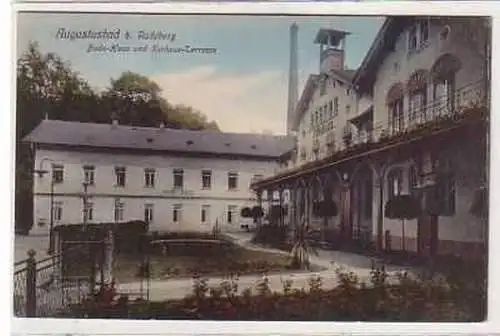 39179 Ak Augustusburg bei Radeberg Badehaus um 1910