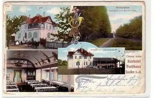 42963 Ak Gruß vom Kurhotel Forsthaus Lucka S.-A. 1907