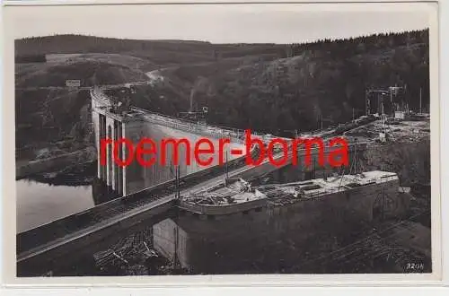 41903 Foto Ak Bau der Bleilochtalsperre um 1930