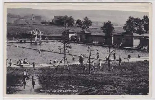 95187 Ak Neustadt an der Orla Sommerbad um 1930