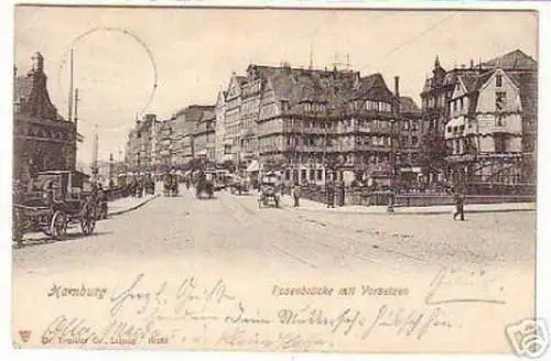 10862 Ak Hamburg Rosenbrücke mit Vorsetzen 1904