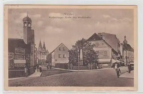 50351 Ak Weiden Weißenburger Strasse und Wörthstrasse 1929