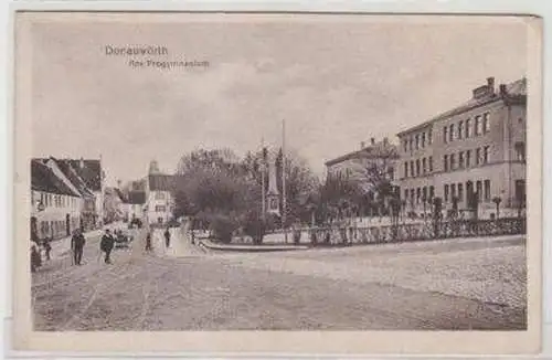 46957 Ak Donauwörth Am Progymnasium um 1920