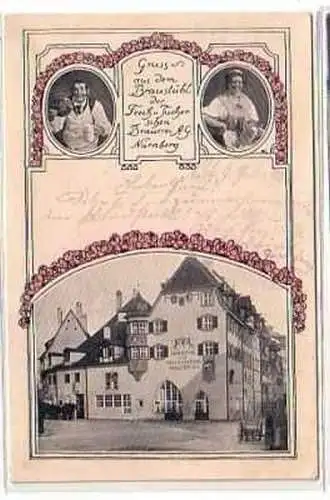 40495 Ak Gruß aus dem Bräustübl Nürnberg 1904