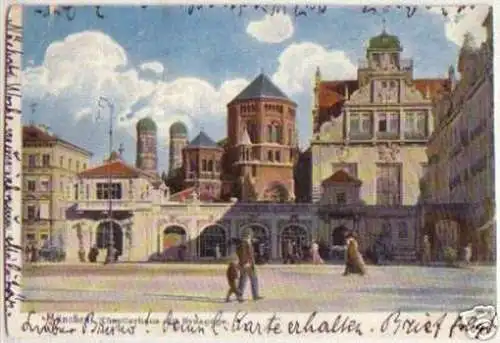 15530 Ak München Künstlerhaus mit Synagoge 1900