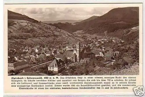 24682 Ak Alpirsbach im Schwarzwald Totalansicht 1952