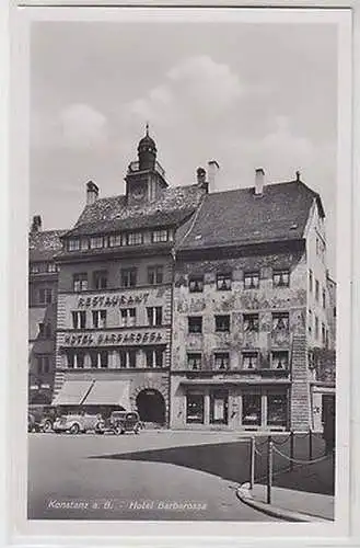 64793 Ak Konstanz am Bodensee Hotel Barbarossa um 1940