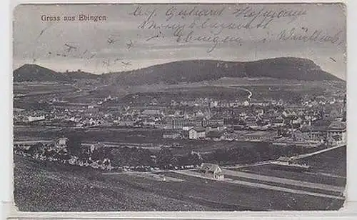 07994 Feldpost Ak Gruss aus Ebingen Totalansicht 1916