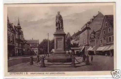 34303 Ak Offenburg i.B. Hauptstraße mit Drake Denkmal